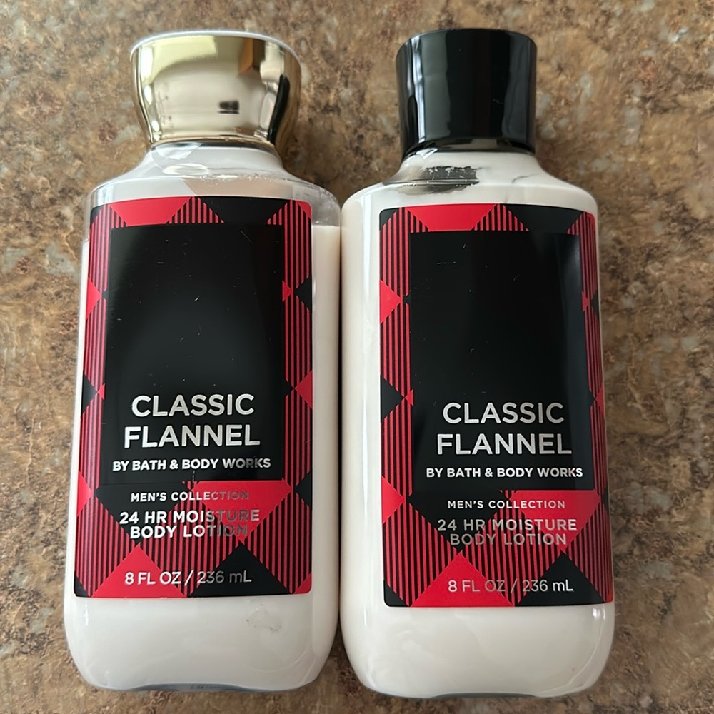 BBW Mens 2pc Body Lotion Classic Flannel